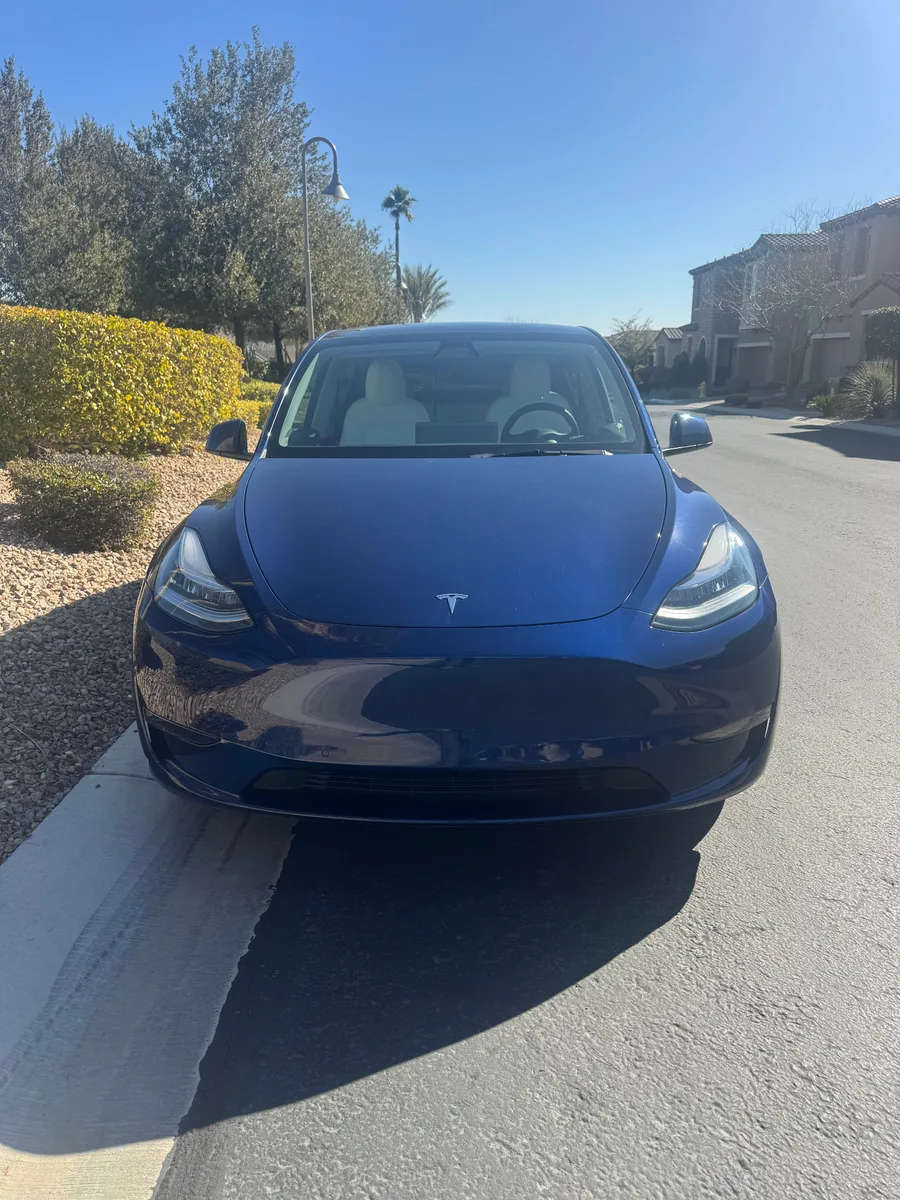 Blue Tesla Model Y available from DAMACAR Vegas